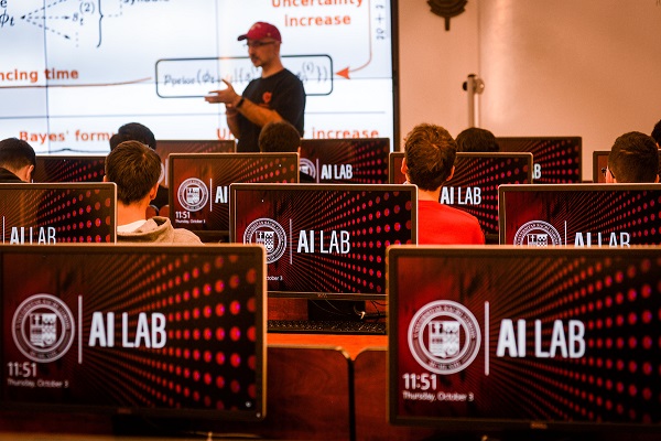 The Artificial Intelligence Lab at Sacred Heart University's Jack Welch College of Business & Technology. Photo by Tracy Deer-Mirek 10/3/19