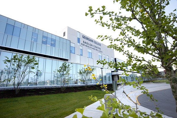 Leaves begin to change colour as the fall semester commences at the Barrie Campus of Georgian College. The building pictured is the Sadlon Centre for Health and Wellness with the public clinic entrance in the front on the ground floor, facing Highway 400 on Wednesday September 5, 2012. (Handout - Georgian College / Doug Crawford)