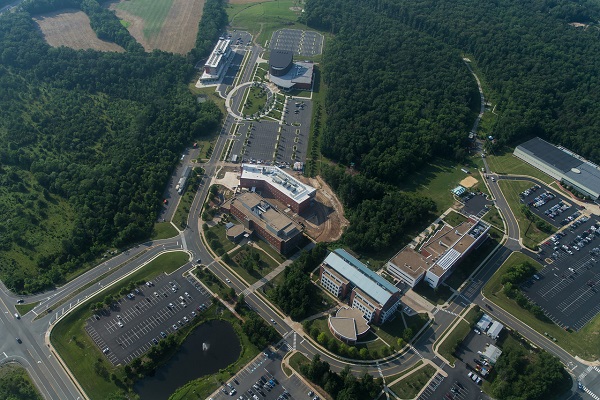 "Prince William Campus aerial photos with student pilot Sean Graham. Photo by Craig Bisacre/Creative Services/George Mason University"