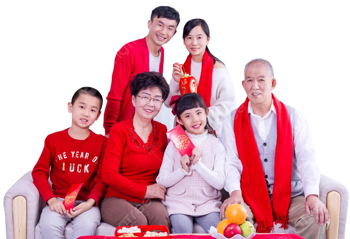 pngtree family portrait chinese new year portrait family png image 8637000